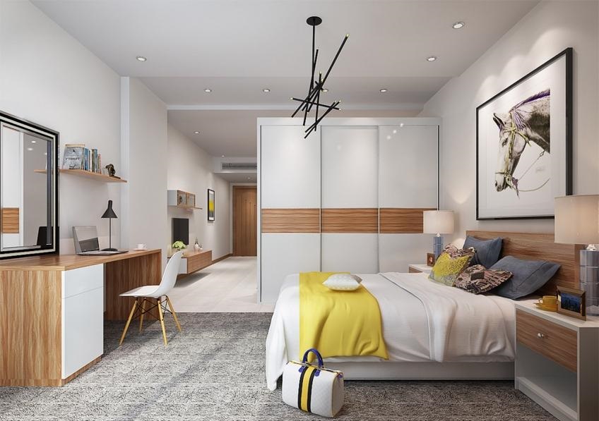 全鋁衣柜-02（風(fēng)格：現(xiàn)代；顏色：暖白橡木）