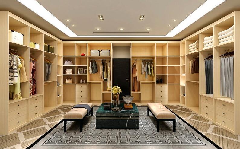 全鋁衣帽間-01（風格：現(xiàn)代；顏色：楓木）