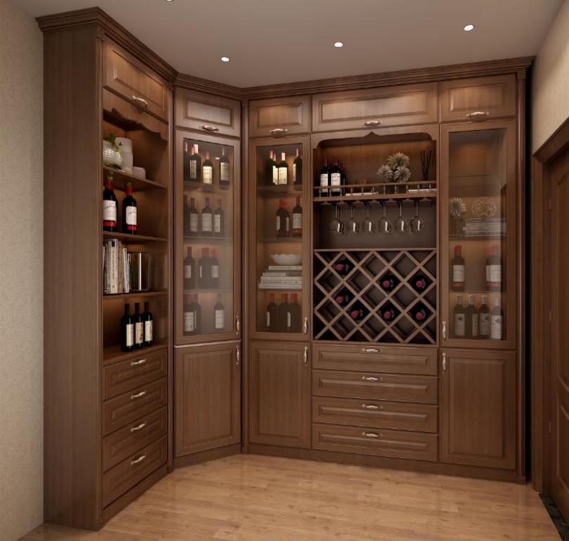 全鋁酒柜-03（風(fēng)格：中式；顏色：胡桃）