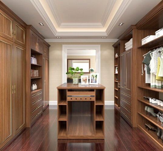 全鋁衣帽間-02（風(fēng)格：中式；顏色：胡桃）